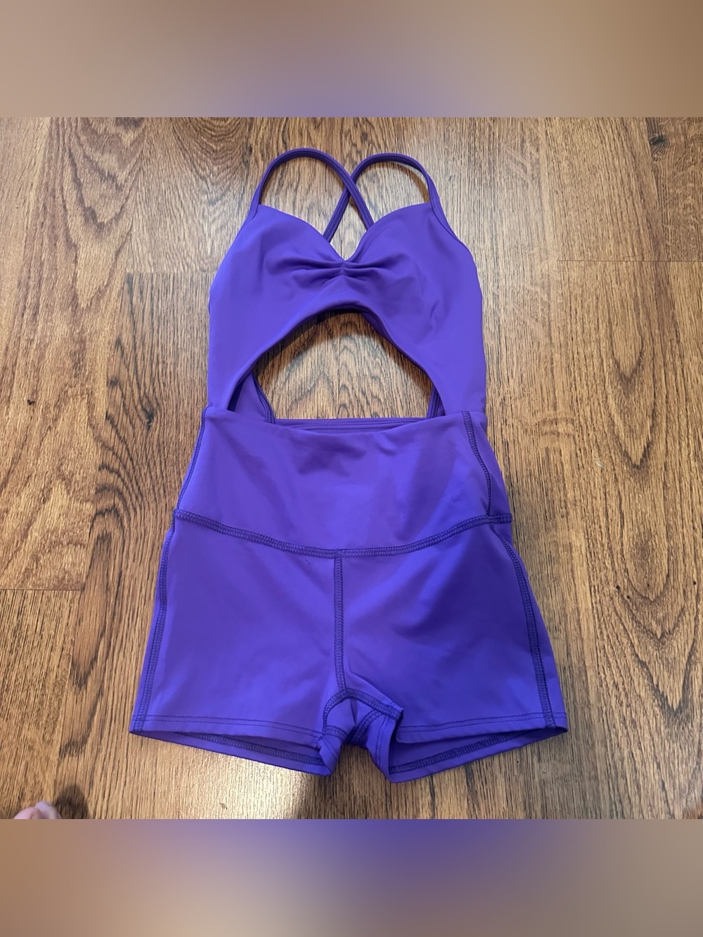 Tiger Friday Purple Cutout Romper dancewear size XL activewear